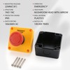 BAOMAIN 10-Pack Red Sign E-Stop Button, 1NO1NC 660V 10A Waterproof