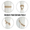 BEL AVENIR Jute Curtain Tiebacks Magnetic Woven Curtain Holdback Drapery