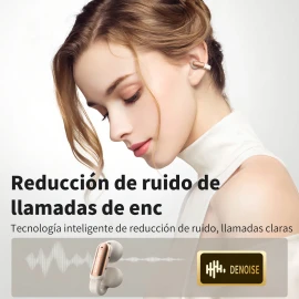 Audifonos Inalambricos Earbuds Monster E62-W Color Blanco Bluetooth 5.4 Gamer Impermeable IPX6 con Micrófono Hd Integrado Deportivos Clip Para Oídos