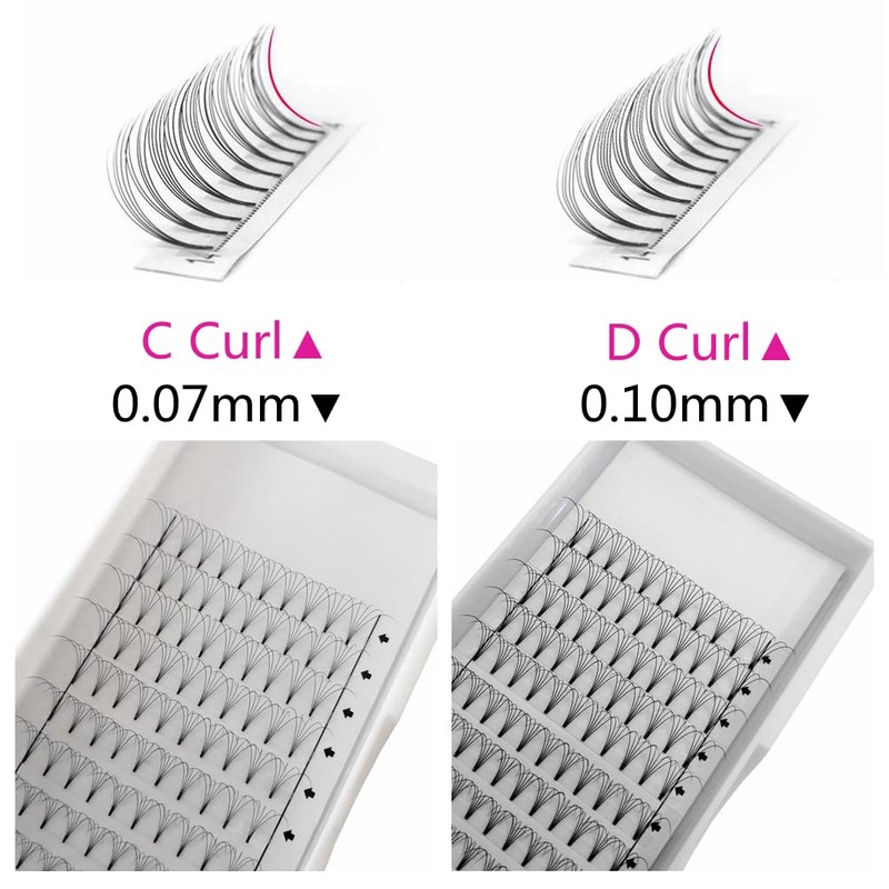 Eyelash Extensions, 3 Boxes, 5D Volume Eyelashes, C D Curl,