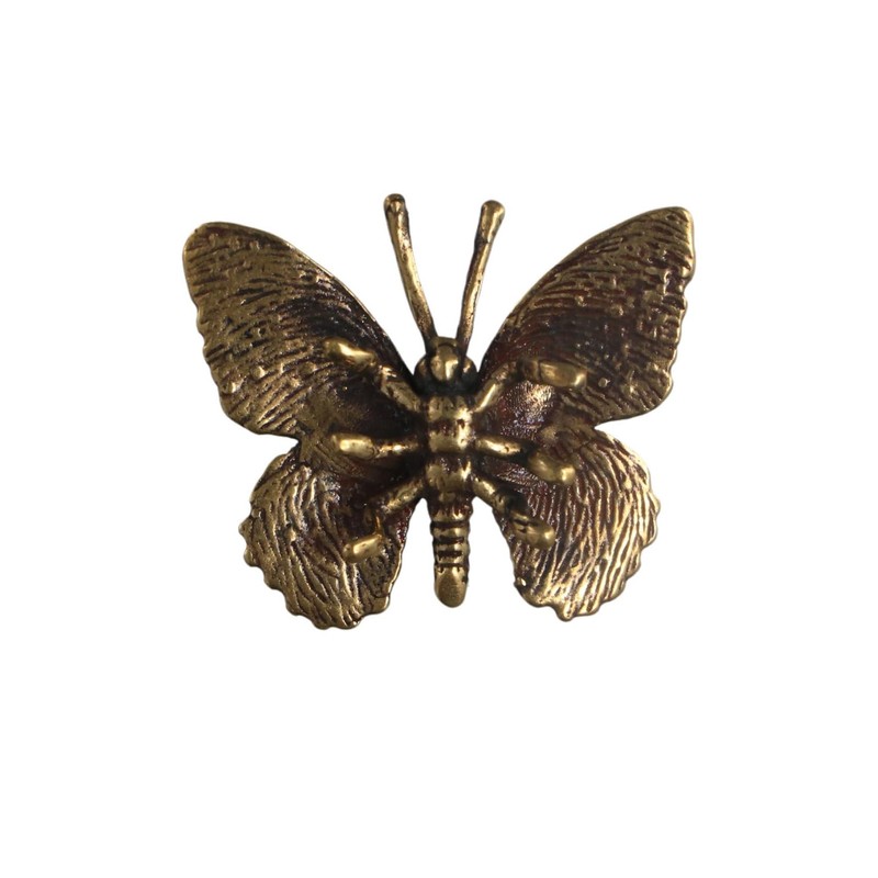 Leadigol Solid Pure Brass Mini Butterfly Figurine,Collection Handmade Butterfly Figurines