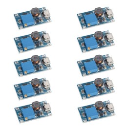 VKLSVAN 10PCS DC-DC Boost Converter 2V-24V to 5V-28V Adjustable Step up Power Supply Module with Micro USB