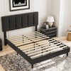 VECELO Queen Bed Frame with Upholstered Headboard, Heavy-Duty Platform Bedframe