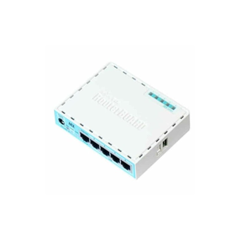 MikroTik RB750GR3 Built-in Ethernet Connector Turquoise - White Cable Router