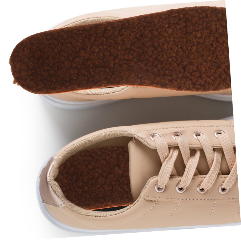 Healvian 1pair Imitation Wool Insoles for Men and Women Shock-absorbing