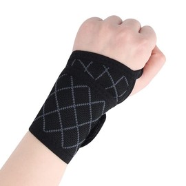 SUJAYU 2 Pack Wrist Brace Wrist Wraps for Women Men, Carpal Tunnel Wrist Brace Wrist Straps for Weightlifting (Black)