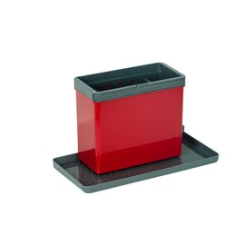 Gravidus Sink Organiser with Extendable Handles (Red/Anthracite)
