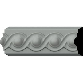 Ekena Millwork PML02X00FO Foster Running Coin Panel Moulding Panel Moulding, 2 3/8"H x 3/4"P x 94 1/2"L, Primed
