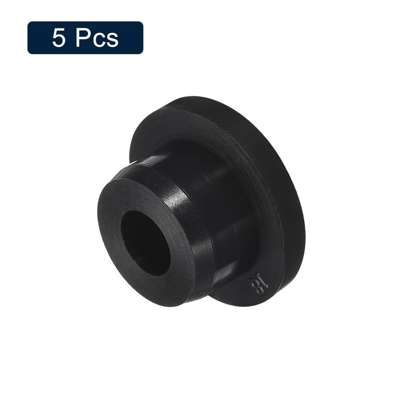 uxcell 5 Pcs Black Plug Holes, Waterproof Rubber Button Plug