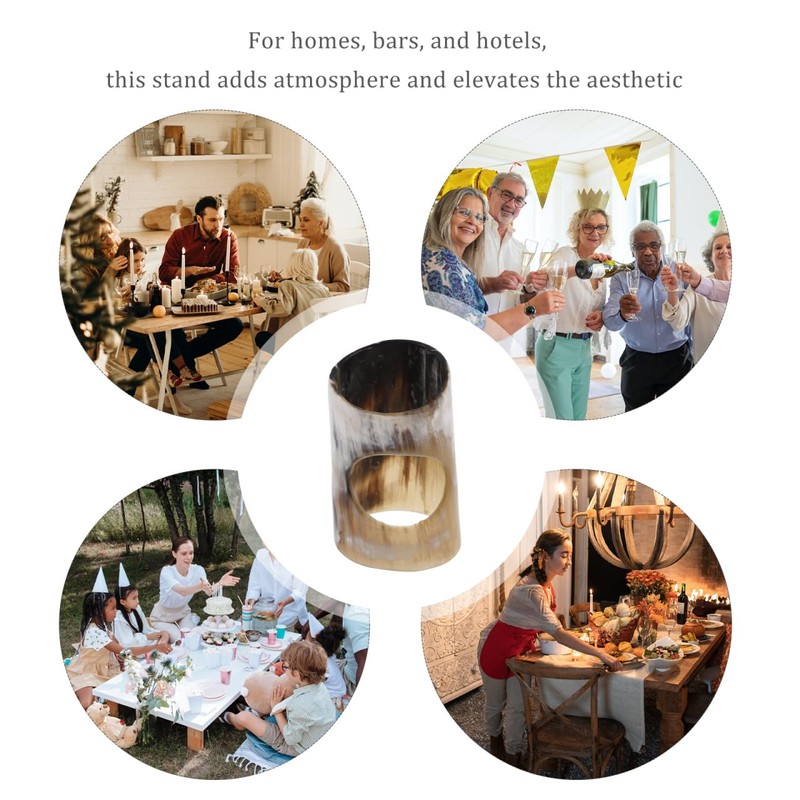 Ciieeo Drinking Horn Stand for Storage Horn Craft Display Base