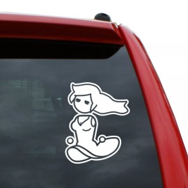 Black Heart Decals & More PC Master Race / Goddess Vinyl Decal | Color: White | 5" tall