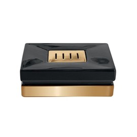 Spirella Roma Black/Gold Soap Dish