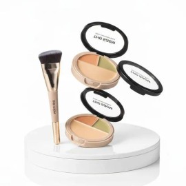 The Saem [All-in-one base/multi-cover] The Saem Cover Perfection Triple Foundation Balm 3 colors 1.5 Natural Beige / [올인원 베이스/멀티커버] 더샘 커버 퍼펙션 트리플 파운데이션 밤 3colors 1.5 내추럴베이지