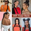 BECUS Long Braid Ponytail Extension with Elastic Tie Straight Sleek