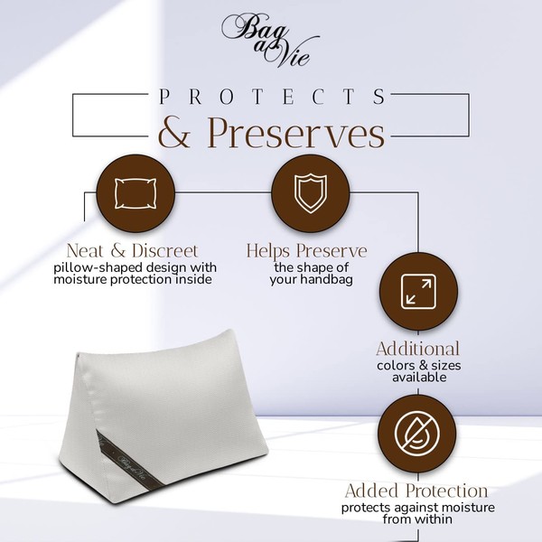Bag-a-Vie Purse Shaper Pillow Insert - Herringbone - Luxury Handbag