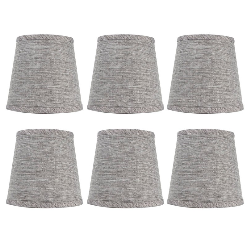 6Pcs Lampshade Modern Light Cover Fabric Inner Film European Style