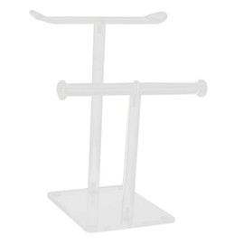 Minkissy Hairband Organizer Double Layer Acrylic Holder Display Rack Ideal for Hair Bands Scrunchies and Headbands