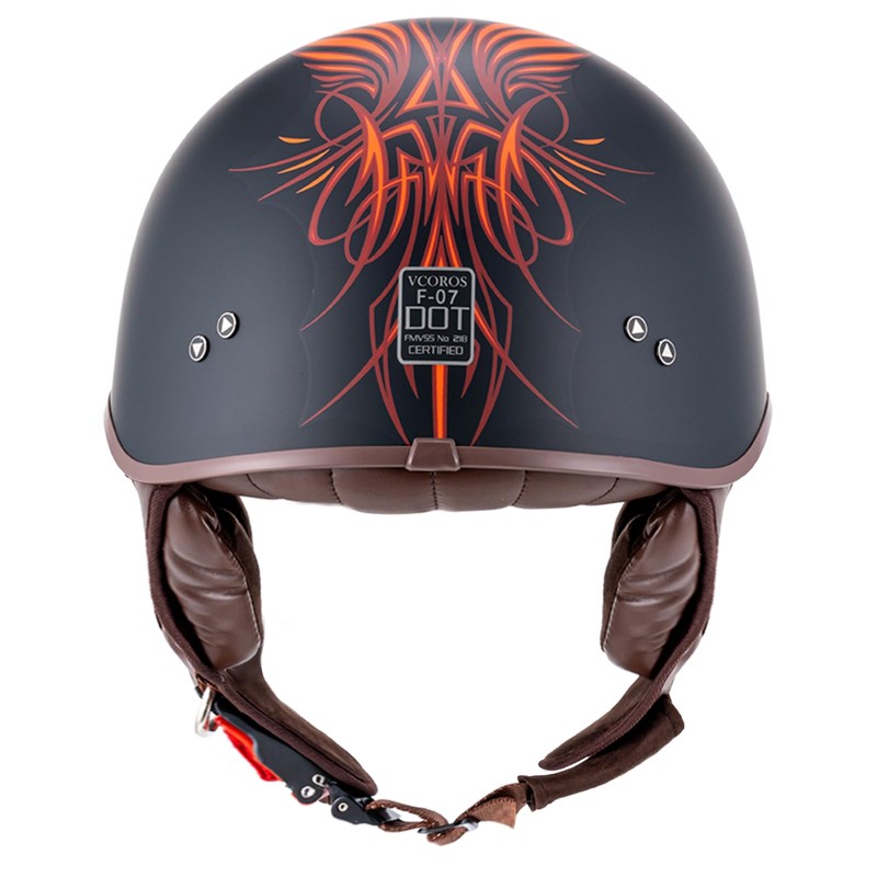 VCOROS Half Helmet Motorcycle DOT Approved Open Face Helmet F07