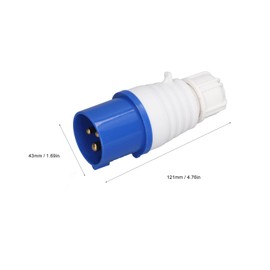 Jadeshay Industrial Plug,16A 220-250V Site Trailing Plug IP44 Weatherproof 3 Pin 4pcs 16amp Plug Industrial Connector Replacement Caravan Hook Up for Industry Docks Use with Trailing Leads