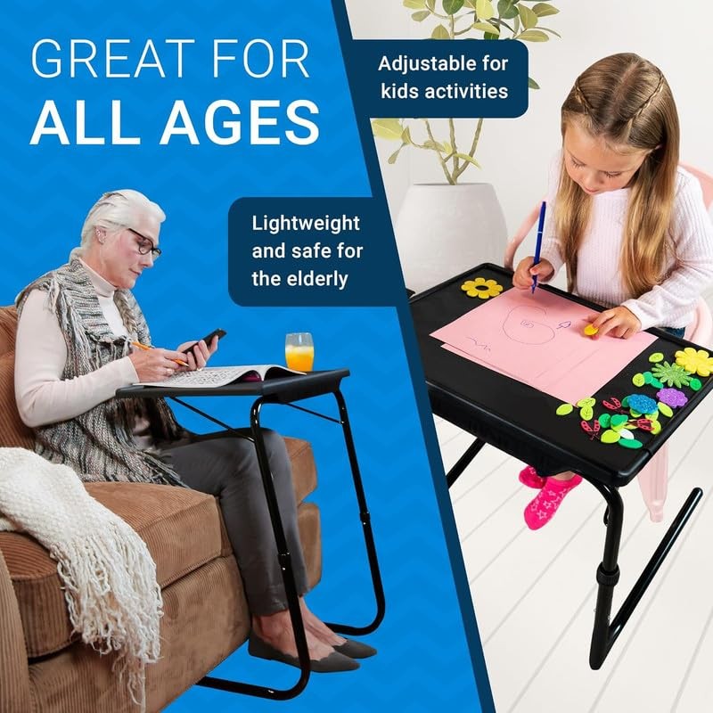 Table-Mate TV Tray Table | Portable Desk Folding Dinner Tray,