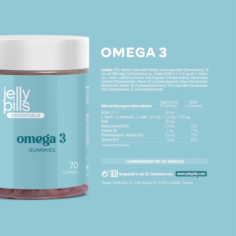 Jelly Pills Omega 3 (DHA + BCAA) + B Vitamins