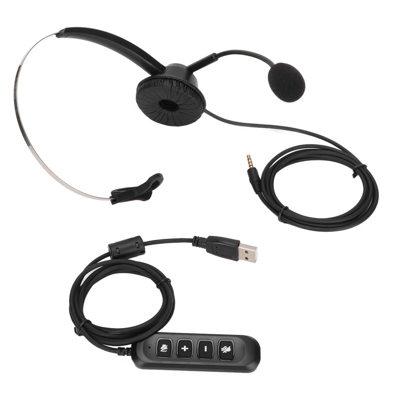 H360‑3.5‑U901 Single Ear Customer Service Headset Adjustable Volume Mute Unilateral
