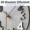 Stellarize Wanduhr Groß Ohne Tickgeräusche Modern Holz 3D Küchenuhr für