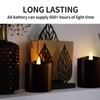 ASLDOIWEH 3x3 Flickering Flameless Candles Set of 3, 2AA Battery