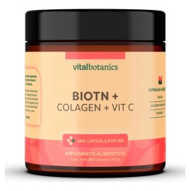 Biotina Pura + Colageno Hidrolizado Con 60 Capsulas