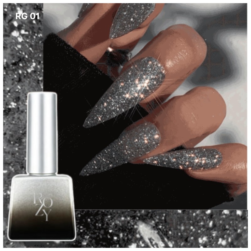 ROZYHIP Siver Collection Metallic Style Gel Nail 10ml, Color:RYJ01