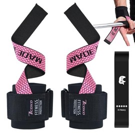 Straps para Gym, Correas de Muñeca Antideslizantes, Agarres para Gym Ajustable, Banda De Resistencia, para Levantamiento de Pesas, Culturismo, Entrenamiento de Fuerza 33.5 cm