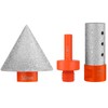 AOKLIT 3 PCS Diamond Beveling Chamfer Bits Set, Tile Cone