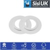 Heavy Duty Metal Adaptor Lamp Shade Reducer Ring White Plate