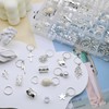 259pcs Silver Hair Jewelry for Braids 19styles Hair Charms Accessories