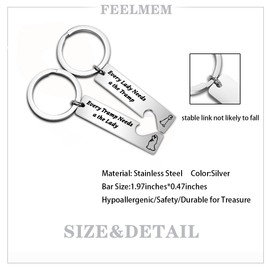 FEELMEM Couple Keychain Lady Tramp Inspired Gift Every Lady Needs a Tramp Keychain Set Anniversary Wedding Gift Valentine’s Day Gift (Lady/Tramp)