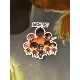 Vinyl sticker attack on titan art laptop decal 3.5" x 4"
