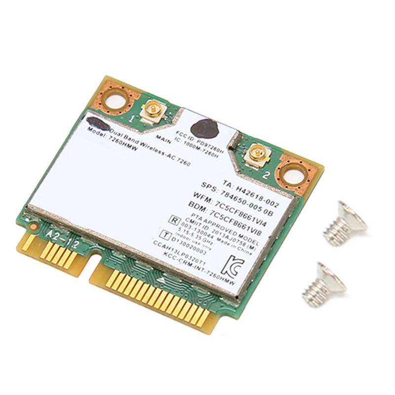 7260HMW Network Card 300Mbps 2.4GHz 867Mbps 5GHz BT4.0 Stable Safe
