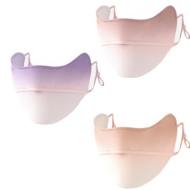 Three women's breathable face masks, women's summer protective masks, washable and reusable face