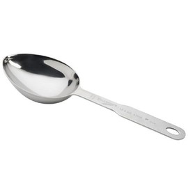 TrueCraftware- 1 Cup (240 ml) Heavy Duty Oval Measuring Spoon Stainless Steel- Measure Spoon for Baking & Cooking Dry and Liquid Ingredients Spoon Metal Measuring Cup Kitchen Gadget