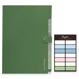 SKYDUE Fächermappe A4, Dokumentenmappe Mit 8 Fächer, Ordner A4/Aktenordner/Ordnungsmappe A4/Dokumententasche/Mappe Organizer Für Büro Hause Schule Dokumente(Grün)