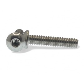 Rubigo M4 Bolts, M4 x 20mm Hex Socket Button Head Machine Bolts - DIN 933 Standard A2 304 Stainless Steel Hex Socket Cap Screws, Fully Threaded for Industrial,Indoor,Outdoor Use, Pack of 20