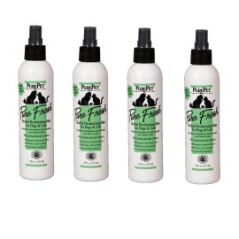 PurePet Pure Fresh Dog and Cat Herbal Deodorizing Revitalizing Mist All Natural - 4 Bottles