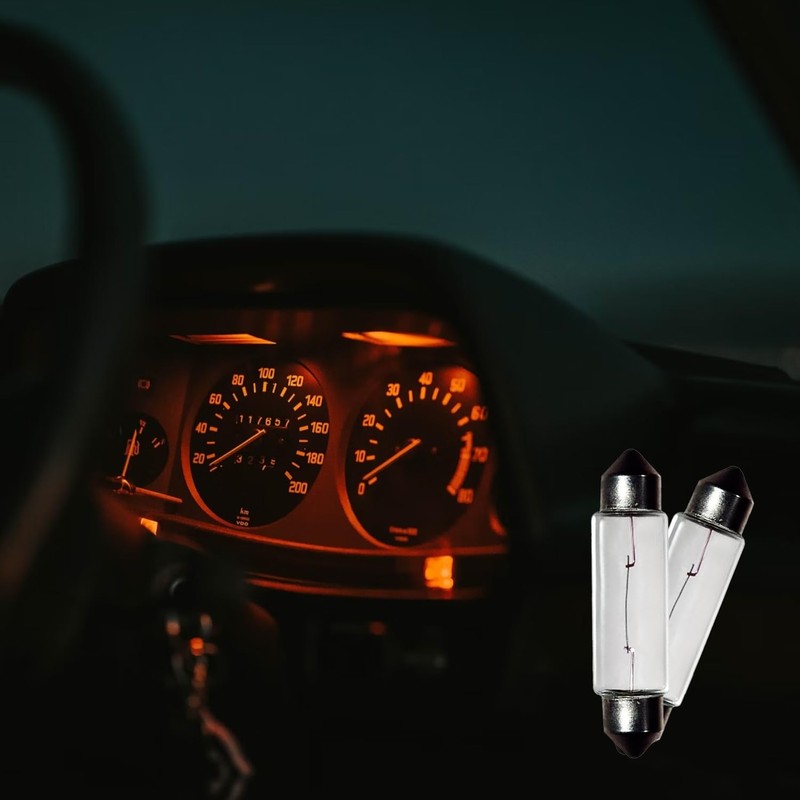 Lanuovx 10 Pack 6411 Festoon Bulb 12V 10W Xenon Bulb