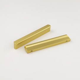 Pexintek 2 Pack Gold Modern Cabinet Handles 96mm(3.78 Inchs) Hole Centers Kitchen Bathroom bedrooms Study Furniture Door Vintage Pulls with Screws for Cupboards Drawer Wardrobe Dresser (Golden)