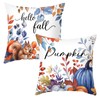 Fall Pillow Covers 18x18 Set of 2 Velvet Farmhouse Rustic