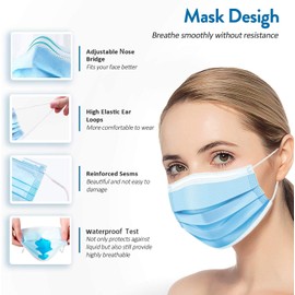 iCOOLIO Surgical masks, medical face mask, medical mask, mouth nose protective mask, face mask, disposable masks, pack of 50