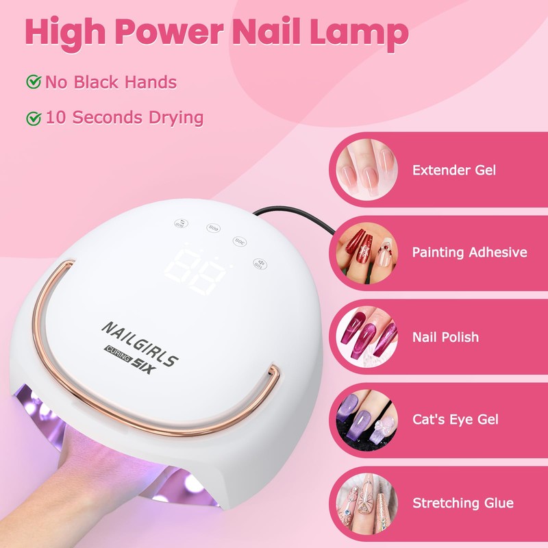 UV Nail Lamp NAILGIRLS Professional Nail Lamp Salon Fast Dryer