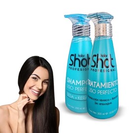 Kit Kolor Shot Liso Perfecto Shampoo + Tratamiento, Shampoo Sin Parabenos, Tratamiento Capilar Con Keratina y Protección Térmica.