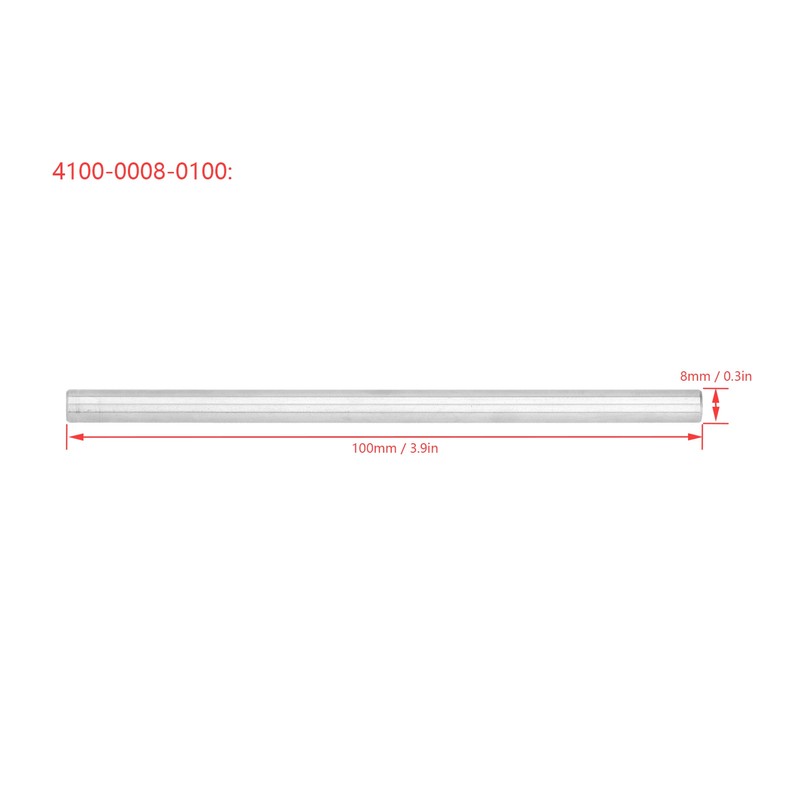 10Pcs Stainless Steel Rod Round Straight Shaft Bar 8mm Accessory