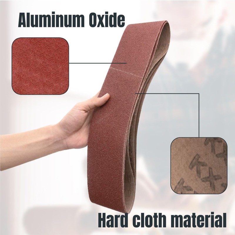 POWERTEC 10PK 4x36 Sanding Belts, 240 Grit Aluminum Oxide, 4